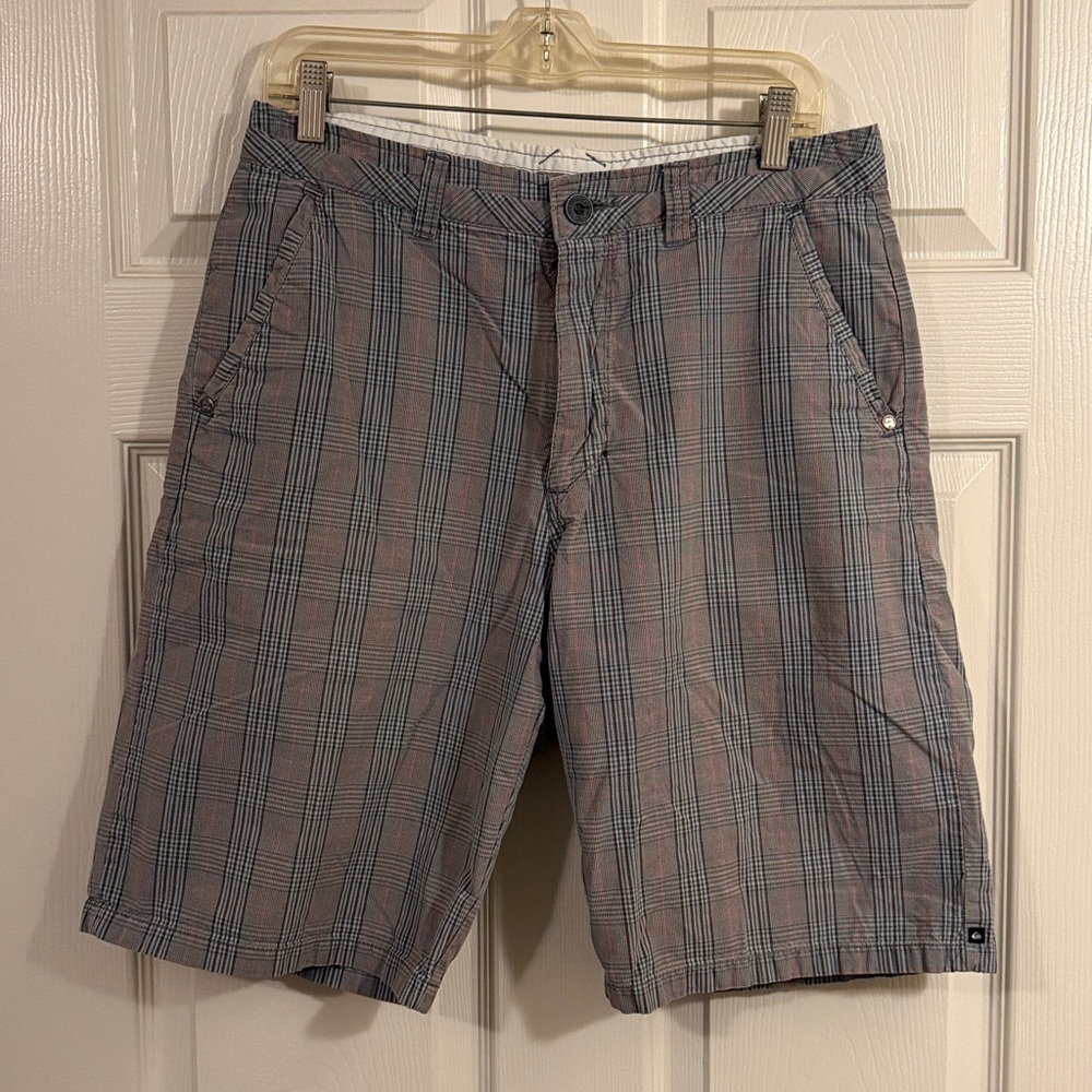 Vintage Quicksilver Grey and Blue Patterned Shorts
